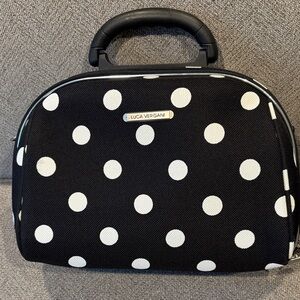 Luca Vergani Black and White Polka Dot Women's cosmetic Bag